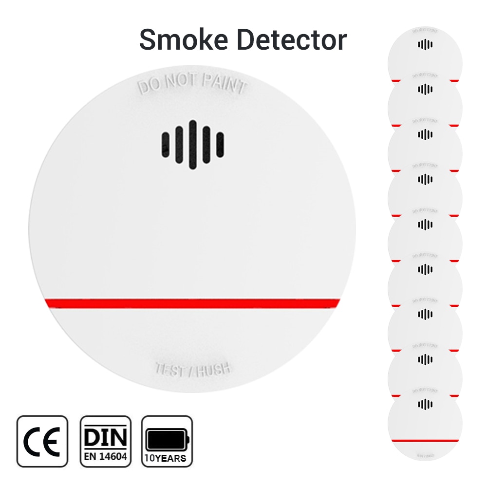 CPVan SM03 Smoke Detector 10 Years Battery Life Fire Protection Sensor Detector EN14604 CE Certified 85dB Volume Detector Smoke