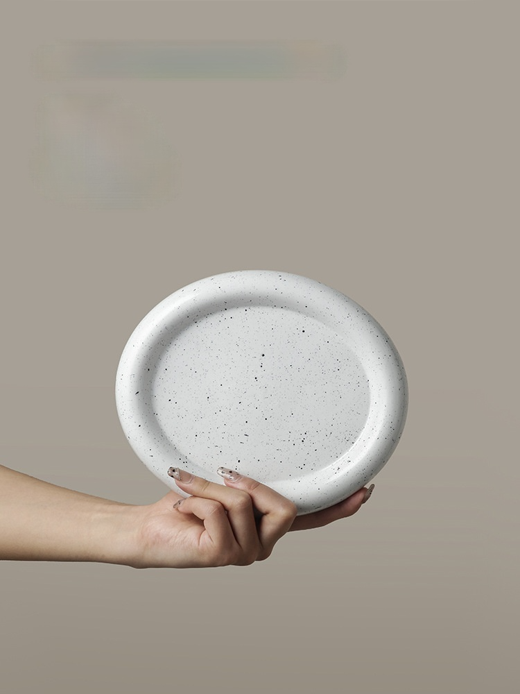 Ins nordisk stil skybakke desktop dessert kage tallerken bøf salat tallerken keramisk hjerte frugt tallerken dekoration: Ellips