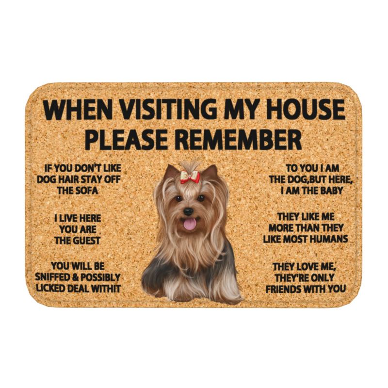 Please Remember English Bulldog Doormat Non-Slip Bathroom Kitchen Mat Living Room Door Floor Entrance Carpet Rug: DARK GRAY