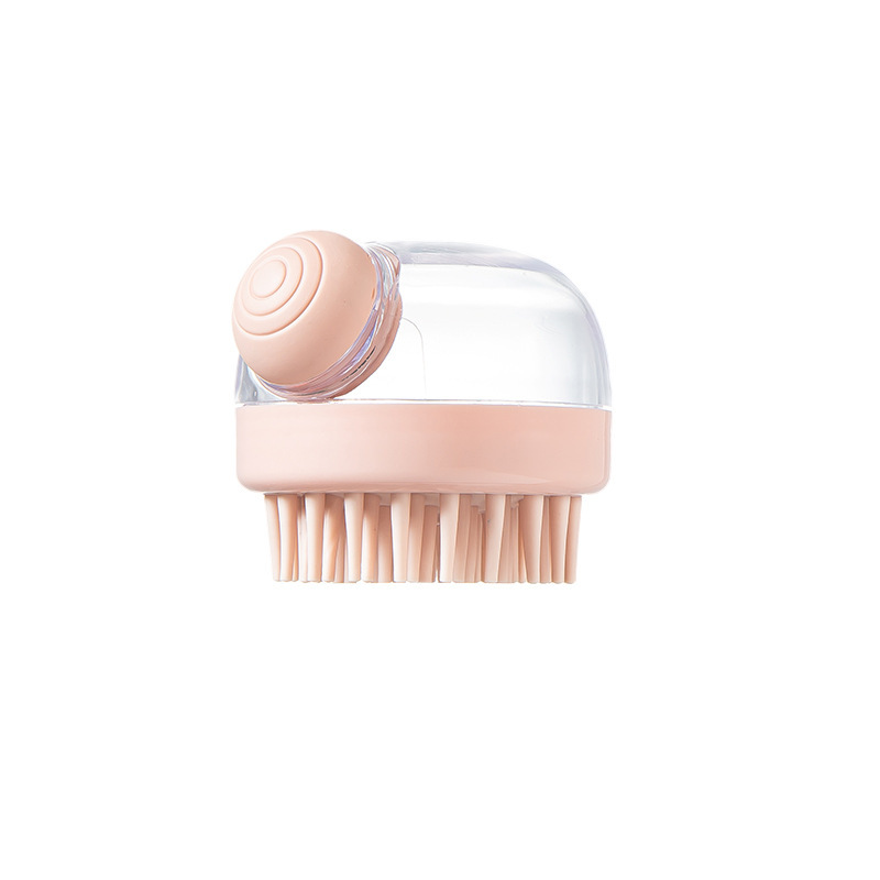 Brosse de douche en Silicone pour chien et chat, distributeur de shampoing pour animaux de compagnie, masseur, brosse de bain, salle de bain, lavage des chiots, brosse de toilettage, accessoires pour chiens: Rouge