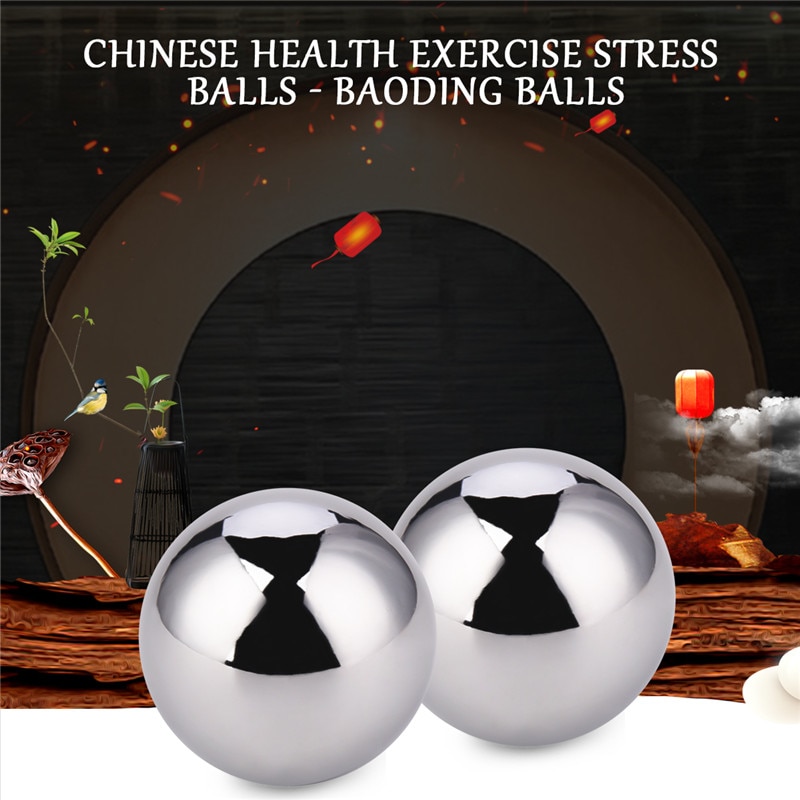 CkeyiN 2Pcs Durable Massage Baoding Kugeln Gesundheit Übung Stress Relief Hand Massage Fitness Handball Muskel Entspannung Therapie