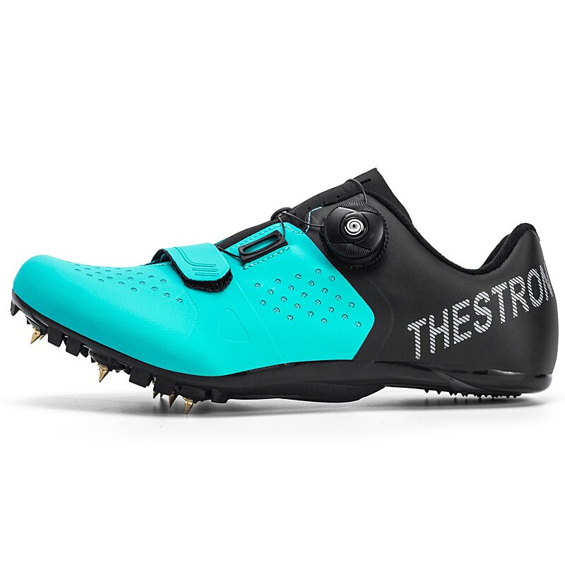 Women&#39;s Men&#39;s Track and Field Shoes Track Spike Running Sprint Shoes Lightweight Soft Comfortable Athletic Shoes: sky blue / 8.5