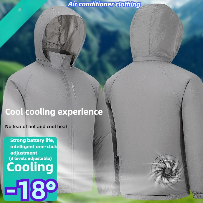 Gilet Raffreddante - Giacca Ventilatore Ghiaccio - Poliestere Traspirante - Abbigliamento Lavoro Uomo Clima Caldo