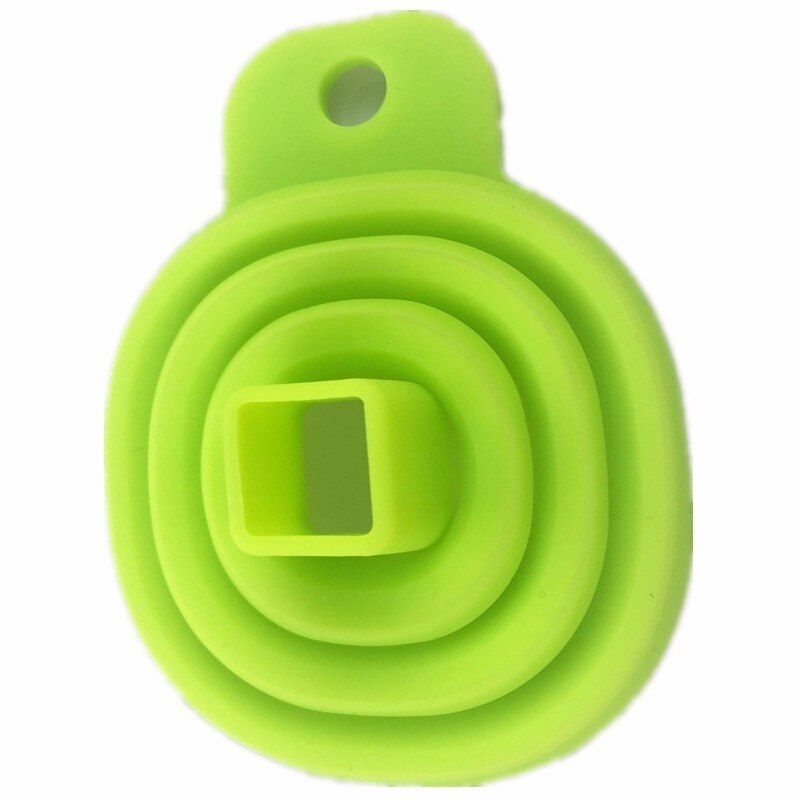 Embudo plegable de Gel de silicona para cocina, tolva, accesorios de utensilios para cocina al aire libre, 2 unids/lote: style1green
