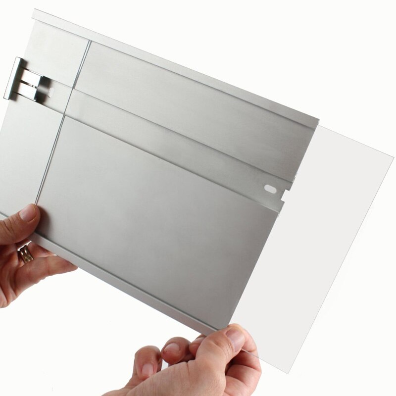 DEZHI-Aluminium Alloy Office Indoor Horizontal/Vertical Wall Mount Sign Holder Display INFO Poster Door Sign Bulletin Board