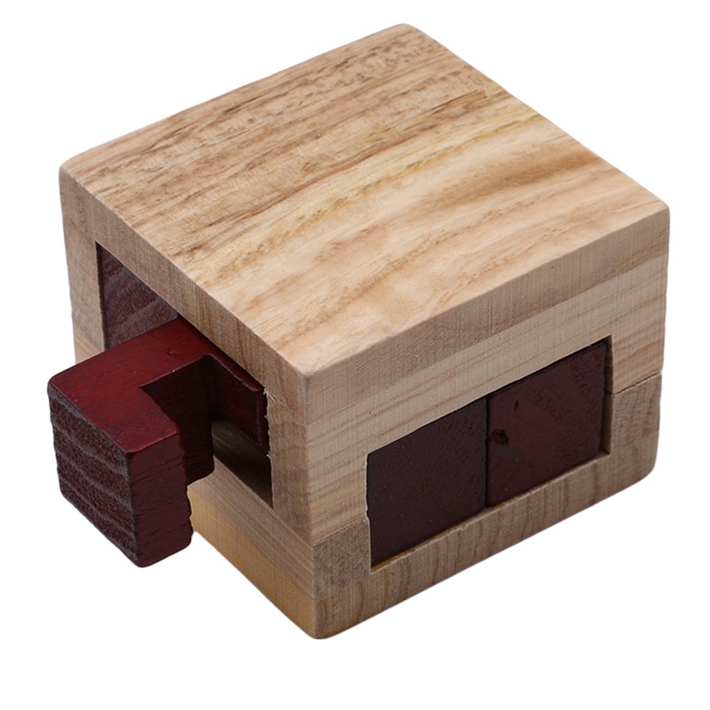 Luban Lock juguetes de IQ caja mágica de madera juego de rompecabezas para niños adultos juguete entrenamiento cerebro juego de rompecabezas juguete educativo