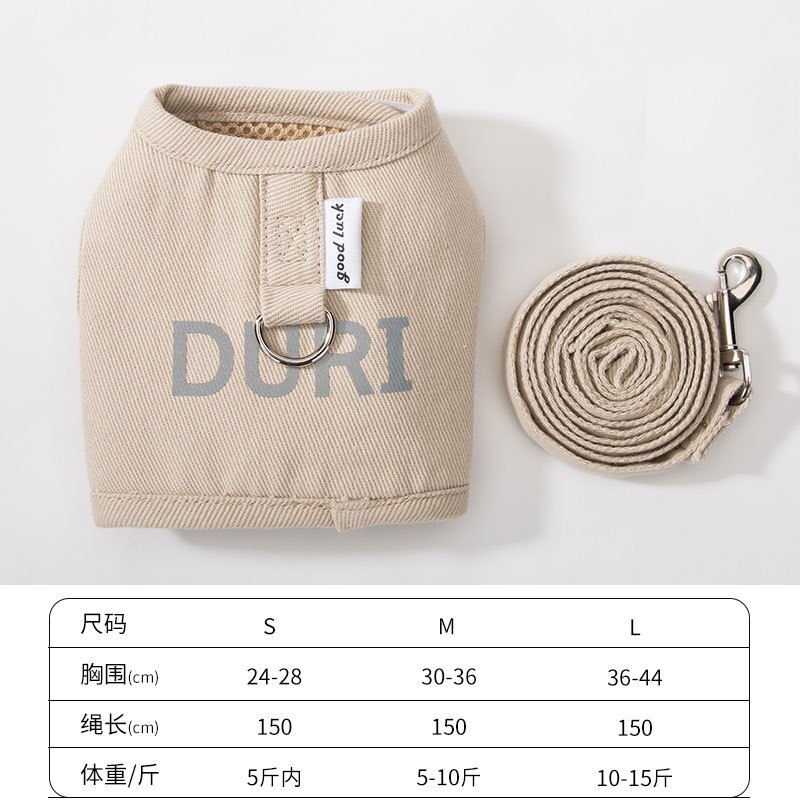 Zomer Kat Harness En Leash Set Ademend Mesh Hondenlijn Pet Vest Kleding Harnas Voor Kleine Honden Kat Leiband hond Harnas: Tea  / M