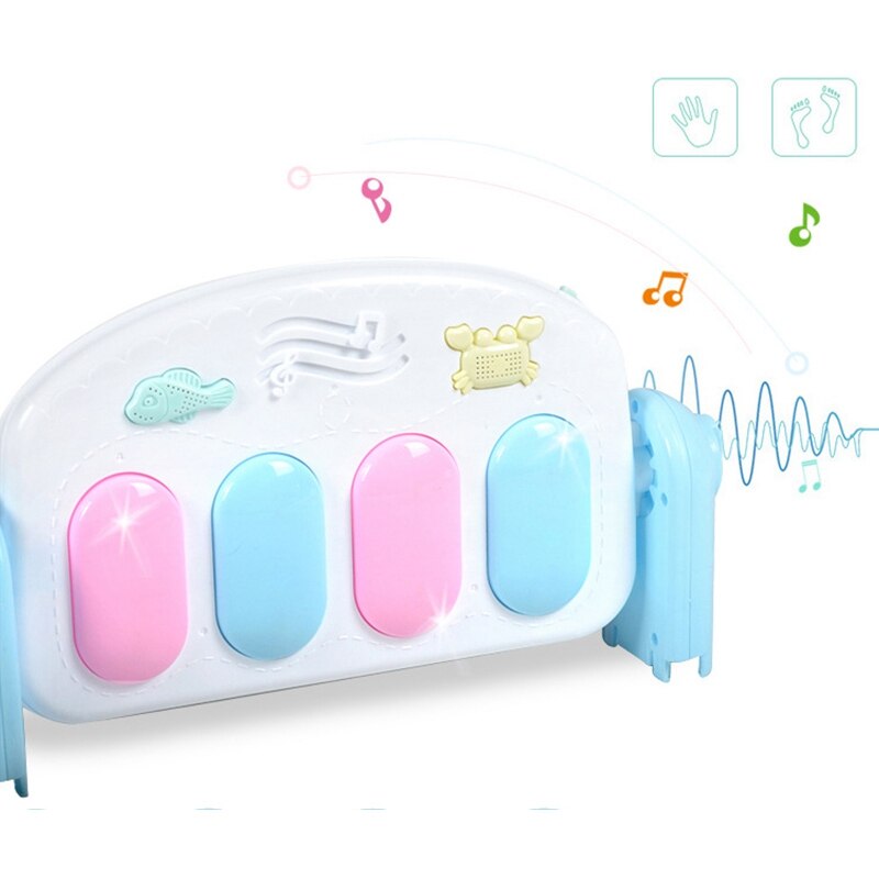 Baby Speelkleed Gym Speelgoed Gaming Tapijt 0-36 Maanden Zachte Verlichting Rammelaars Kinderen Muziek Mat Baby educatief Speelgoed Rood