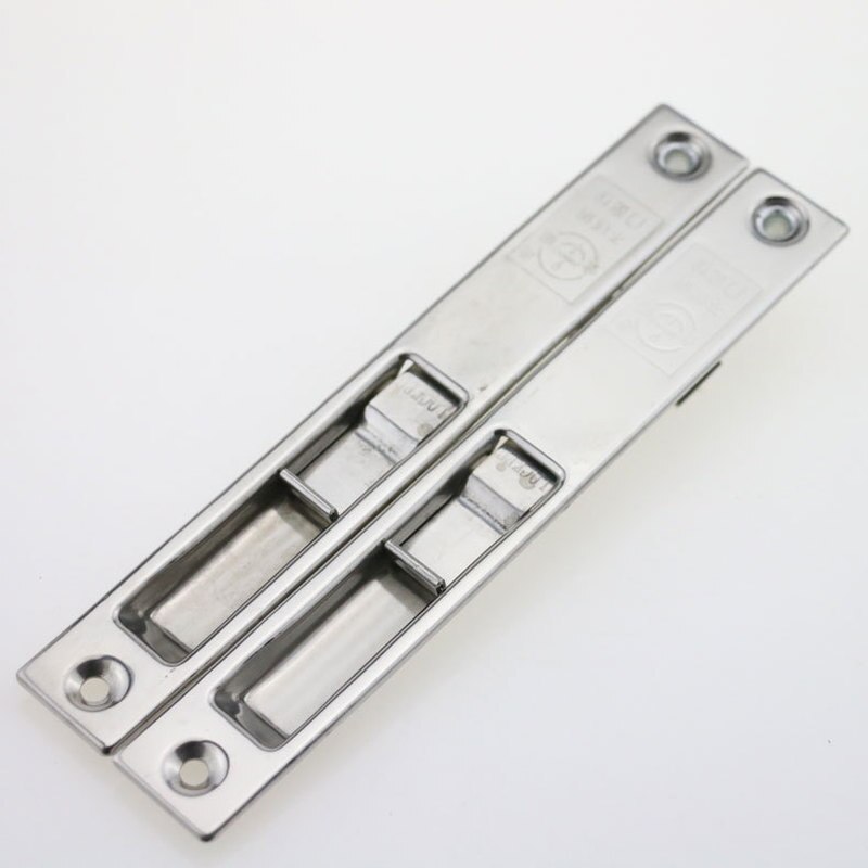 90 Enkelzijdige Venster Veiligheid Sloten Rvs Schuifdeur Lock Handvat Glazen Raam Onzichtbare Bewegen Deursloten Hardware