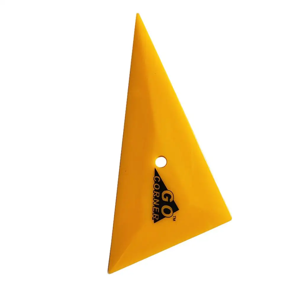 Zilveren Driehoek Schraper Vinyl Hoek Reparatie Behang Auto Sticker Raam Verven Rakel Gele Go Hoek Gereedschap A73 A48 A05: Oranje