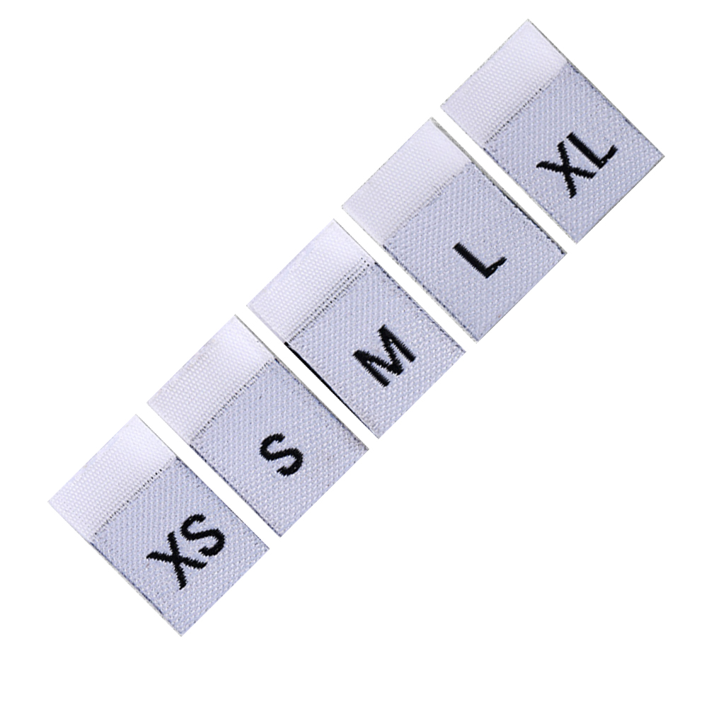 500 Stuks Kleding Size Labels Gevouwen Doek Labels Algemene Geweven Size Mark Praktische Kleding Maat Etiketten Voor Winkel Thuisgebruik wit