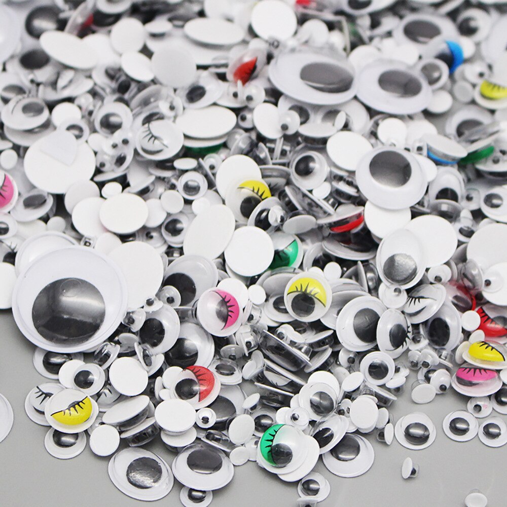 100 uds/200 Uds. Ojos de malabares autoadhesivos para manualidades de álbum de recortes DIY proyectos accesorios para muñecas ojos juguetes hechos a mano GYH