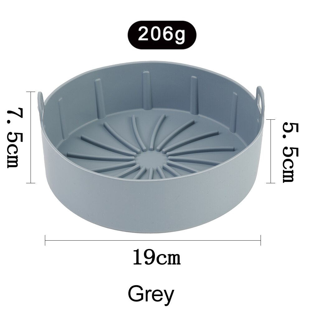 Air Fryer Silicone Pot Reusable Air Fryer Liner Keep The Basket Clean BPA FREE Food Safe Container Bowl For Air Fryer Microwave: A3