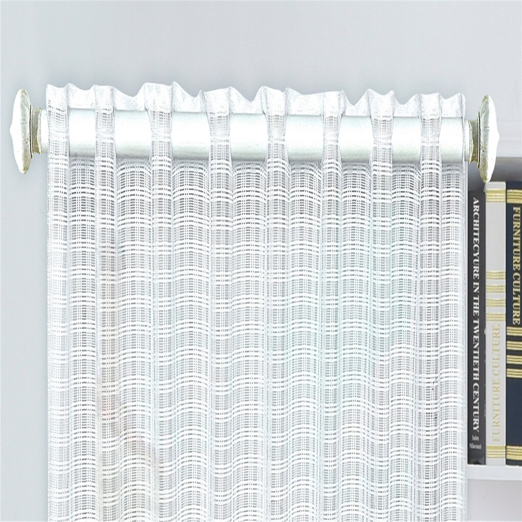 Rideau court en maille à points 45x150cm, avec poches, pour fenêtre, Dressing, armoire de cuisine, bibliothèque, cantonnière