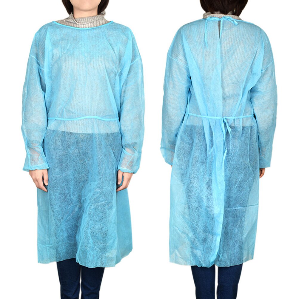 unisex Einweg Schutz Isolation Kleidung Anti-spucken Wasserdichte Anti-öl Fleck Pflege Kleid Anti-nebel Pflege Anzug neue: Blau