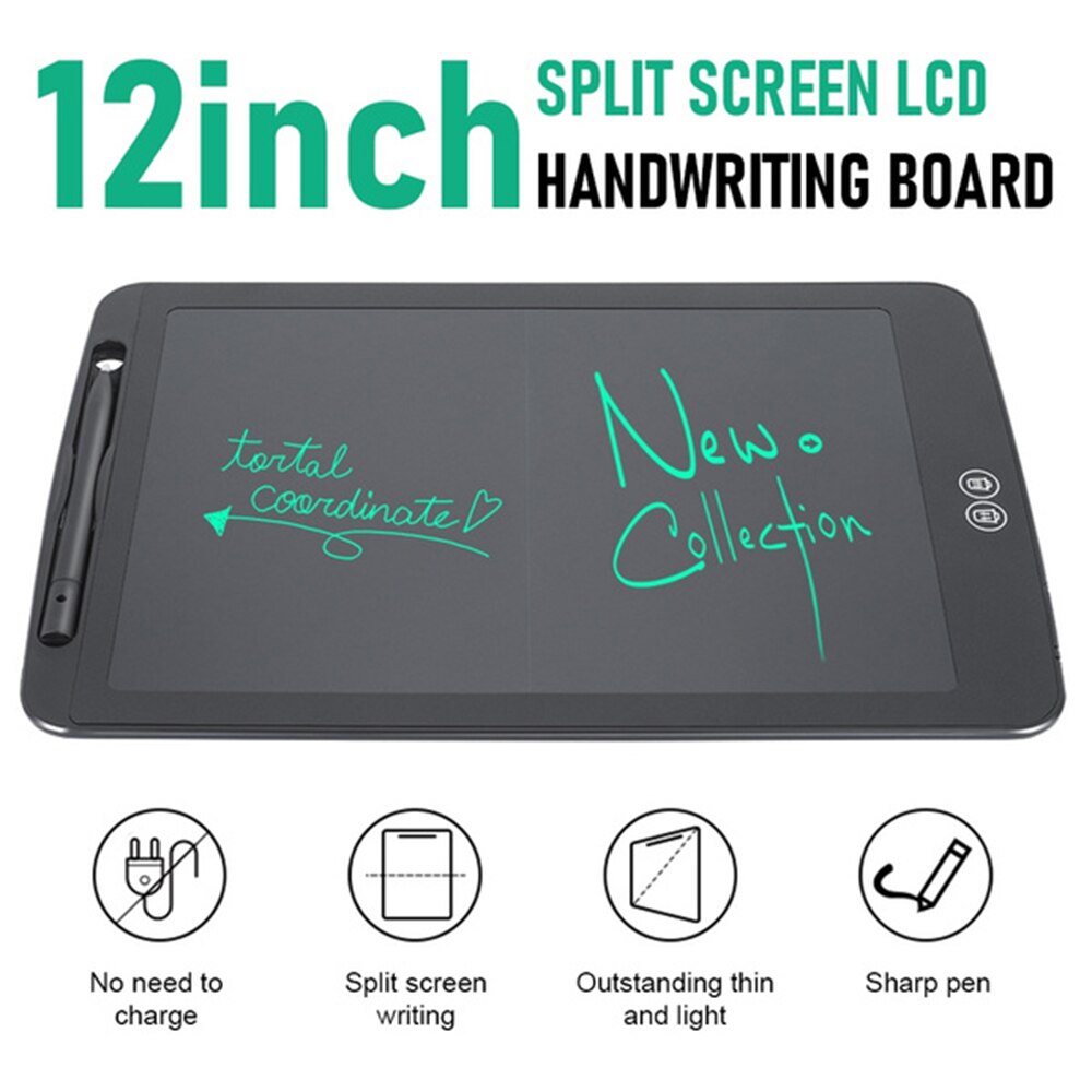 12 Inch LCD Writing Tablet Electronic Drawing Doodle Board Digital Colorful Handwriting Pad for Kids and Adult Protect Eyes