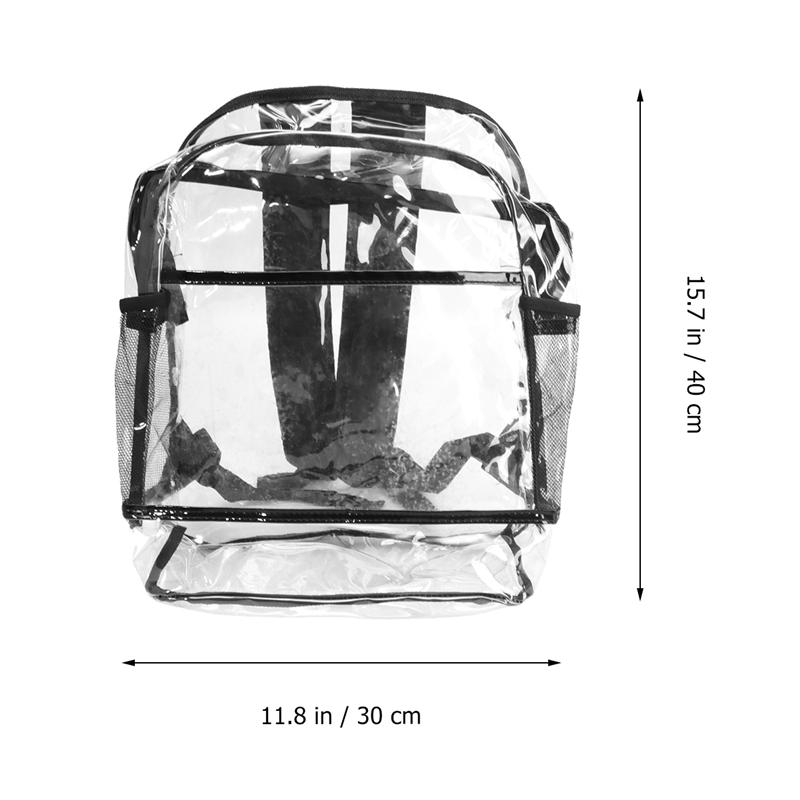 PVC Backpack Transparent Shoulder Bag Satchel Book Bag Travel Backpack for Kids Girls Boys