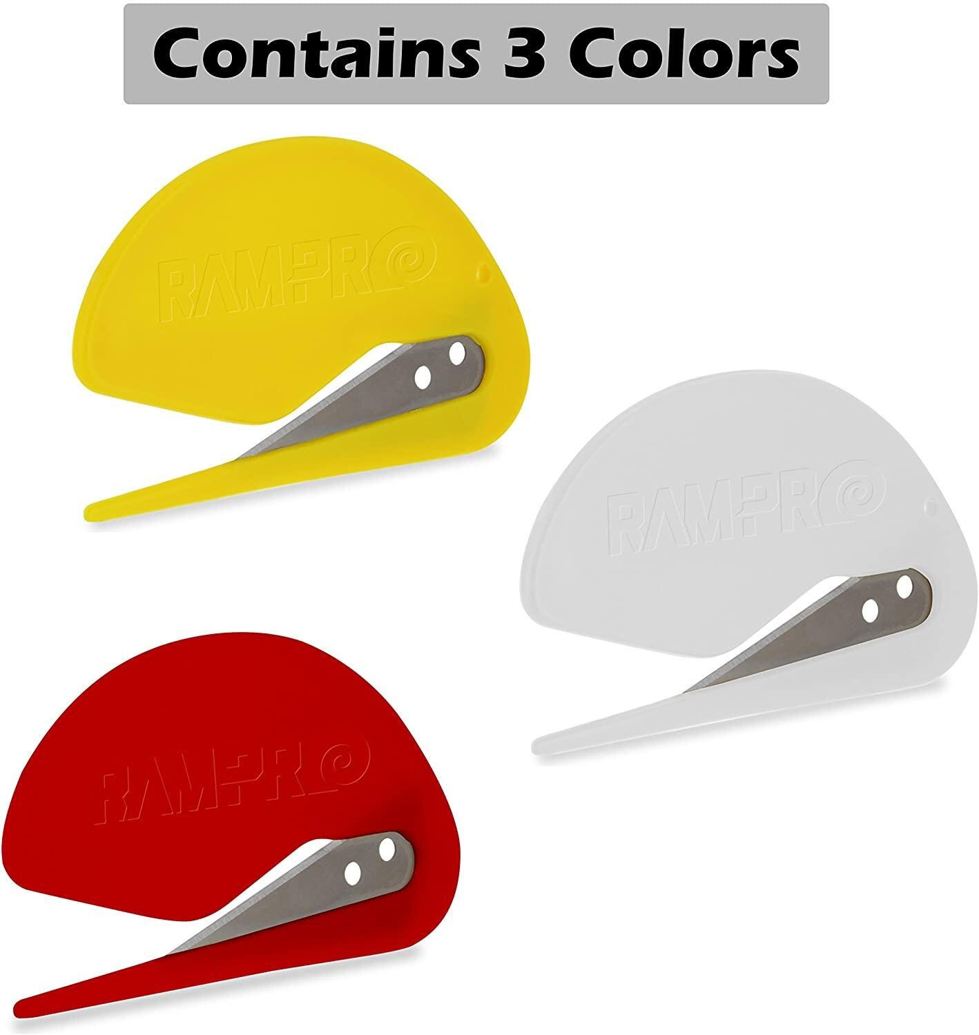 3Pcs/Lot Plastic Mini Letter Opener Letter Mail Envelope Opener Safety Paper Guarded Cutter Blade Office Equipment Random Color