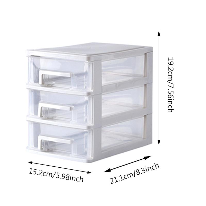 Boîte de rangement de bureau à 4 niveaux, tiroir en plastique, porte-documents et articles divers, armoire à cosmétiques, organisateur de maquillage de bureau: Style 9