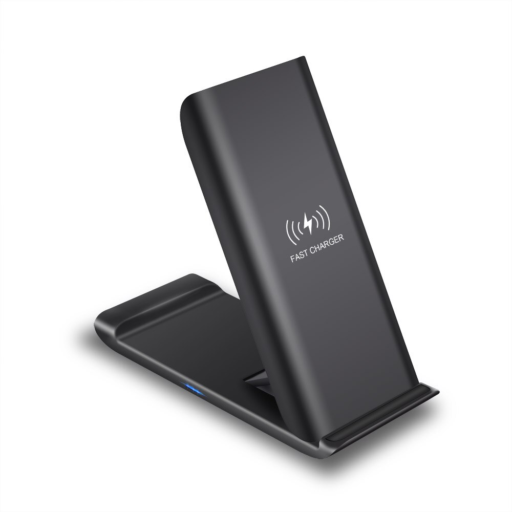 Qi Drahtlose Ladegerät Stehen 15W Schnelle Ladung für Huawei P40 Profi Samsung S20 S10 Drahtlose Ladung Bahnhof für iPhone 11 Profi X XS XR: 15W Typ C Schwarz