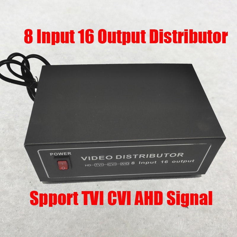 8 in 16 ud tvi cvi ahd cvbs signal video distributør forstærker 8ch to 16ch splitter til cctv sikkerhedskamera