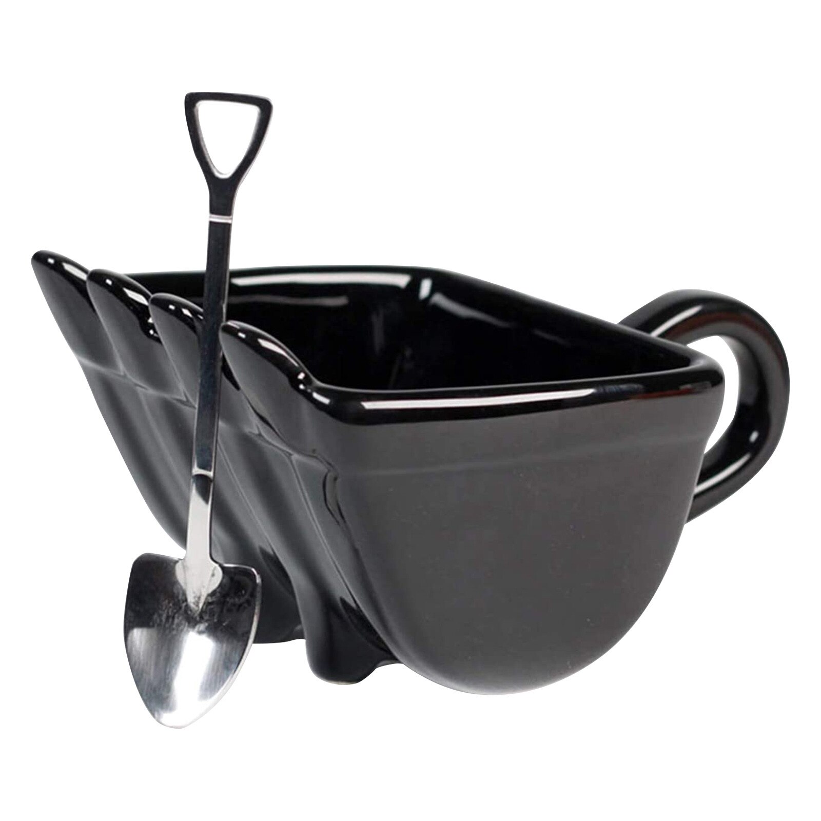 Taza de café de excavadora creativa, cuchara con forma de pala para amigos, para tomar café