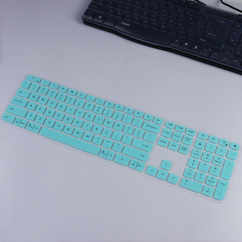 Tastaturabdeckung für Logitech Craft Mx Keys, kabellose Bluetooth-Tastatur, weiche Silikonfolie, schlanke, dünne Schutzhülle, transparent: Cyan