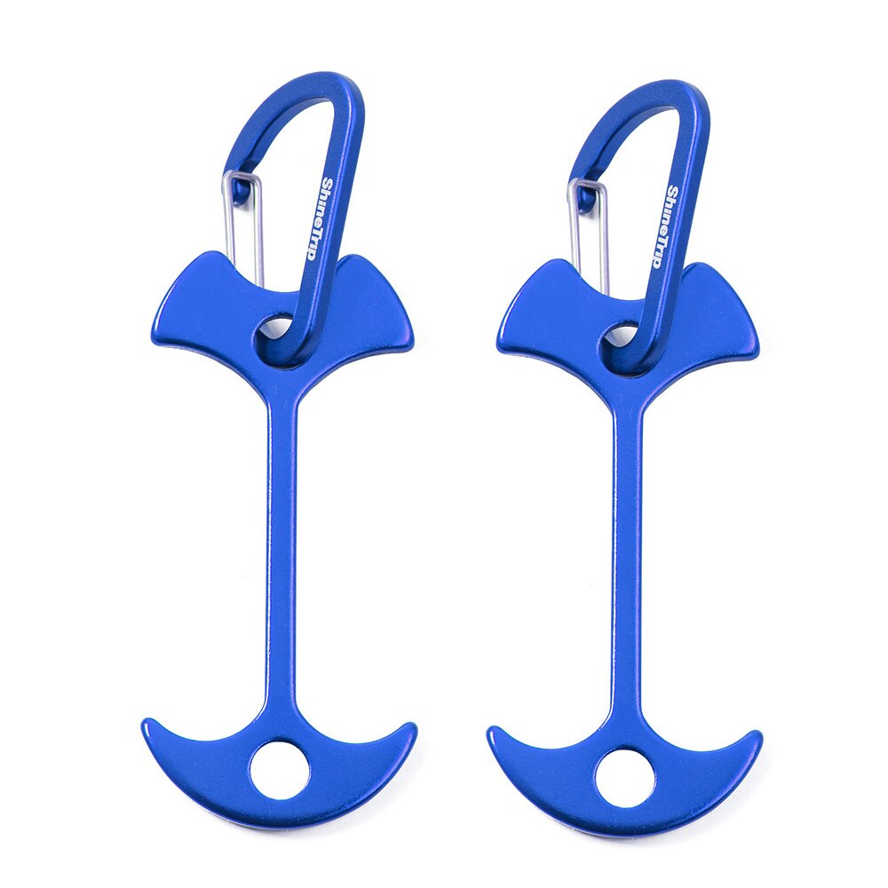 Chiodi da pavimento a lisca di pesce tenda da campeggio chiodo campo esterno Anch Peg catene a corda per vento collegato supporto per ancoraggio a vento da campeggio per feste all'aperto: blue A 2PCS