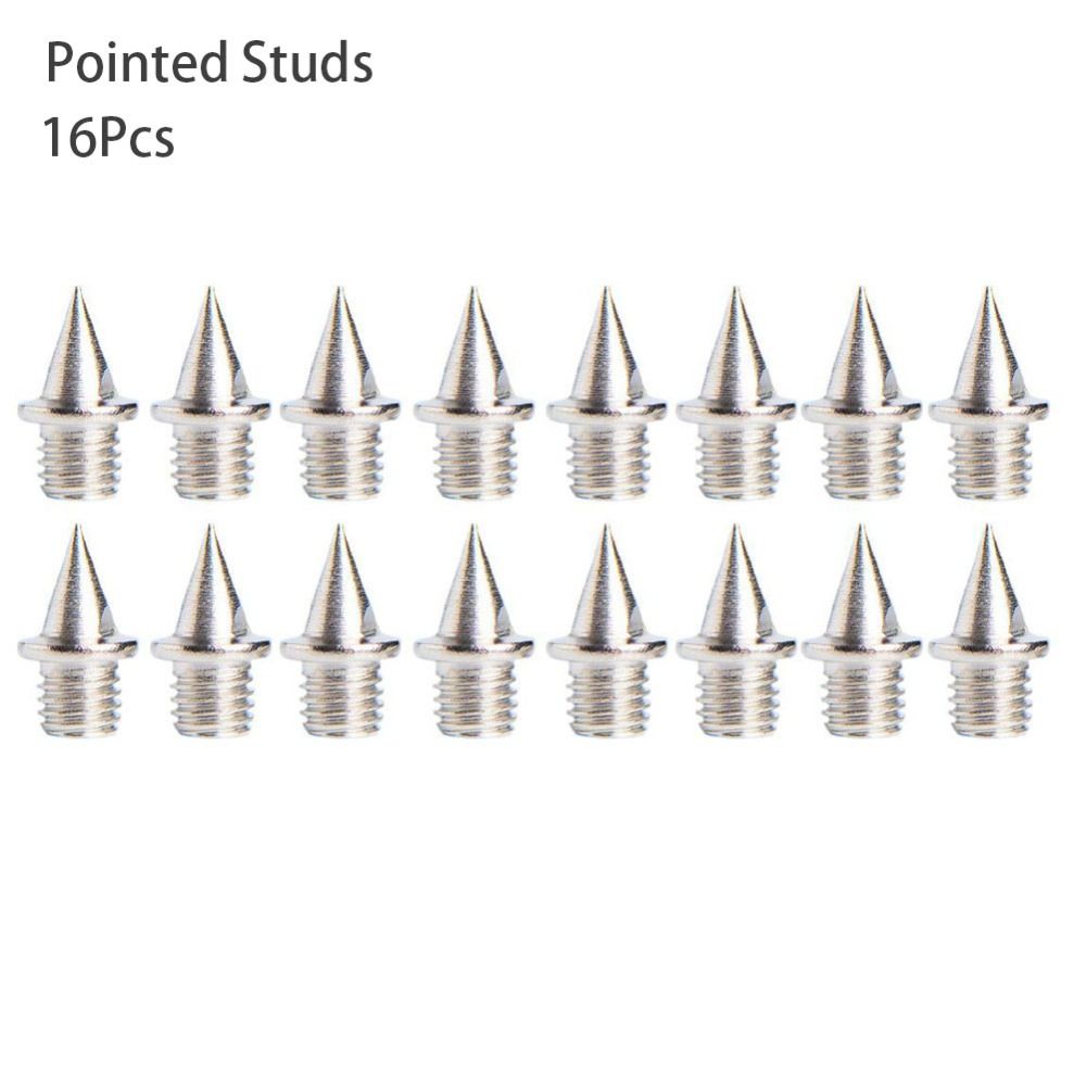 16 st. spikar för friidrottsskor, slitstarka stålspikar för sprint, terränglöpning: Grön