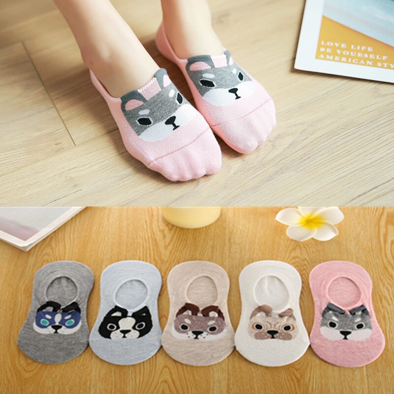 5 pares/lote dos desenhos animados unicórnio gato raposa meias bonito animal feminino meias verão engraçado curto tornozelo meias senhoras algodão meia dropship