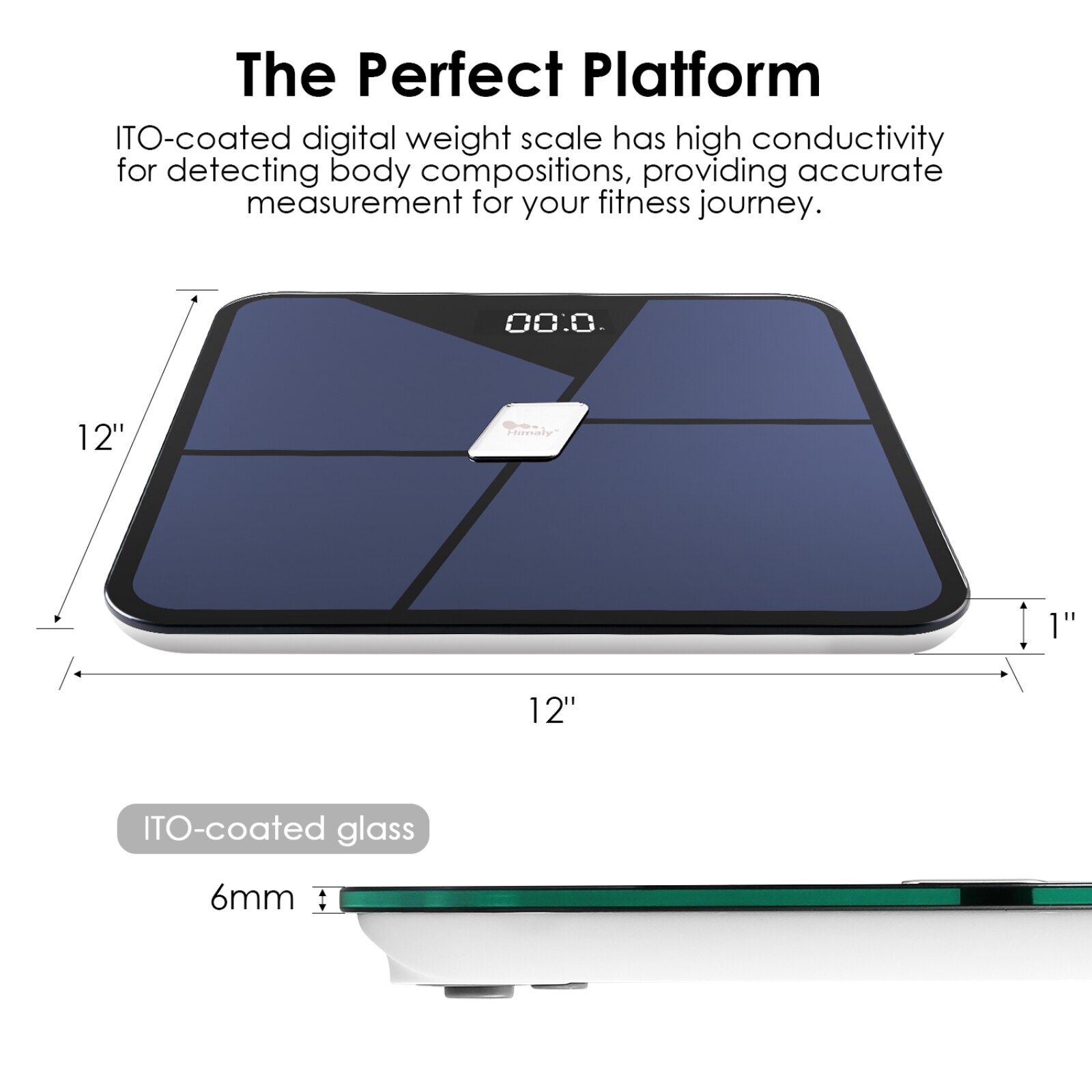 Himaly Body Fat Scale,Digital Bluetooth Bathroom Scales, High Precision Measuring for BMI, Smart Scale of Body Composition Analy