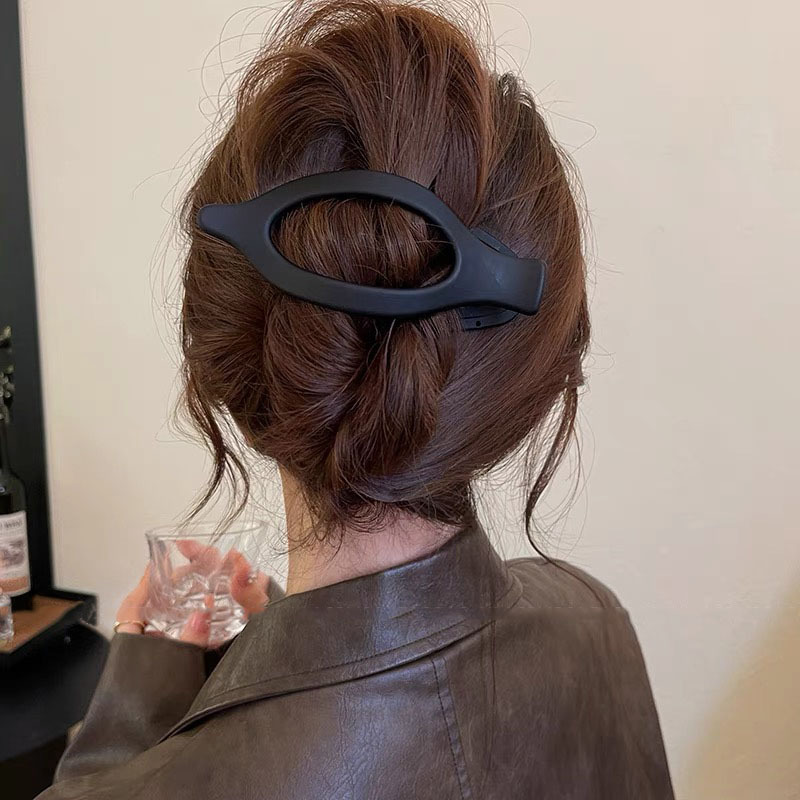Nueva pinza para el pelo de cuchara acrílica coreana, soporte para cola de caballo de leopardo para mujer, horquillas, Clip superior, accesorios para el cabello para chicas a la , horquilla