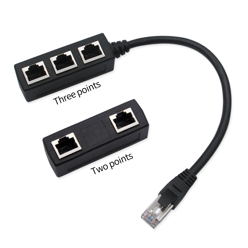 RJ45 Ethernet Cable Splitter RJ45 1 to 2 / 1 to 3/4 Ways Splitter Connector Network Adapter Cat5 Cat6 Cat7 LAN Ethernet Cable