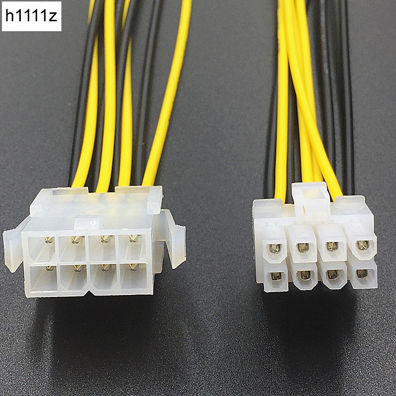 8 pin ATX 12 V CPU EPS P4 Power Verlengkabel 8pin 18 cm Extend Cable 18AWG Voeding voor Bitcoin Mijnwerker Machine