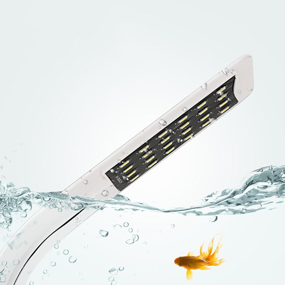 Super Slim 10W Led Waterdichte Aquarium Licht Voor Aquarium Waterplanten Groeien Verlichting Clip-On Lamp Eu plug Kabel Visvoorziening
