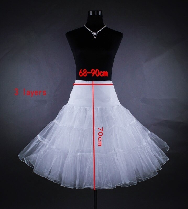 Short Wedding Petticoats for Wedding Dress Black crinoline girls enaguas novia underskirt rockabilly petticoat jupon mariage