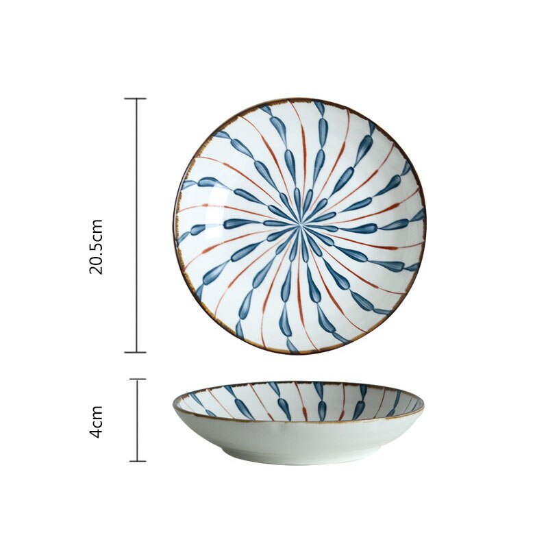 Keramische Kommen Voor Soep Salade Rijst Pasta Nordic Stijl Servies Plaat Pak Voor Diner Yoghurt Dessert Poki Voedsel Schotel Granen kom: B-8inch