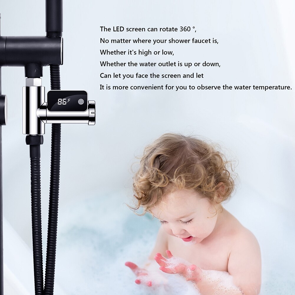 LED Water Temperature Bath Thermometer Shower Celsius/Fahrenheit Display Sensor Energy Smart Meter Thermometer Tools Accessories