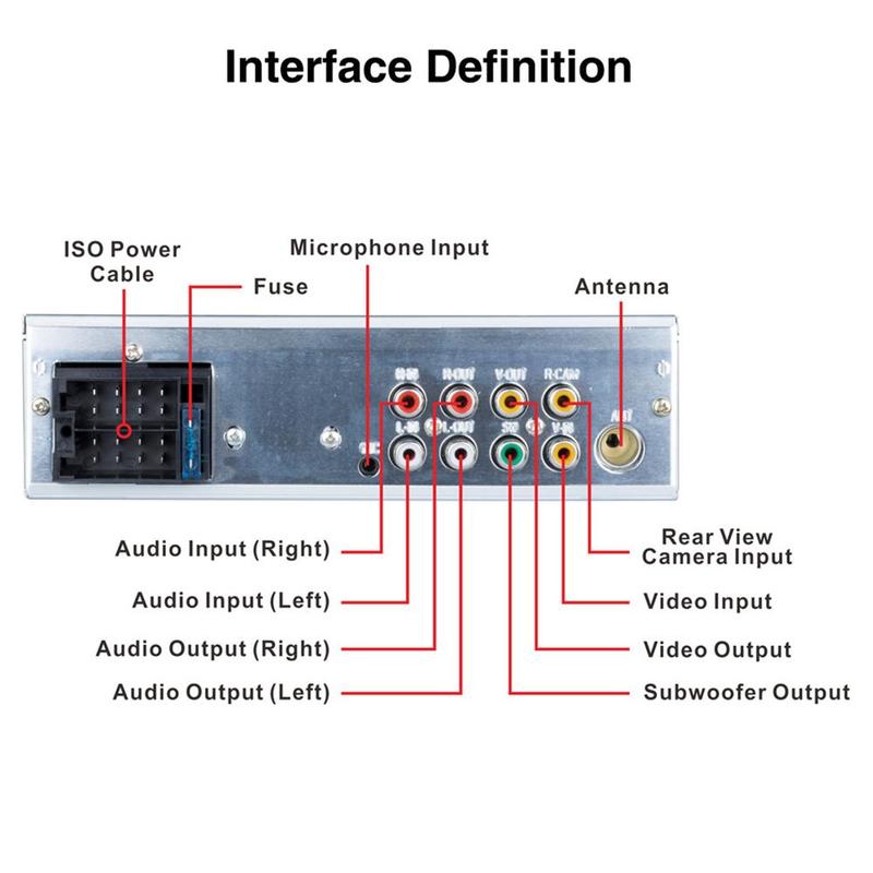 Touch Player Bluetooth Retro Car Radio MP3 Player Stereo USB Aux Classic Car Stereo Audio