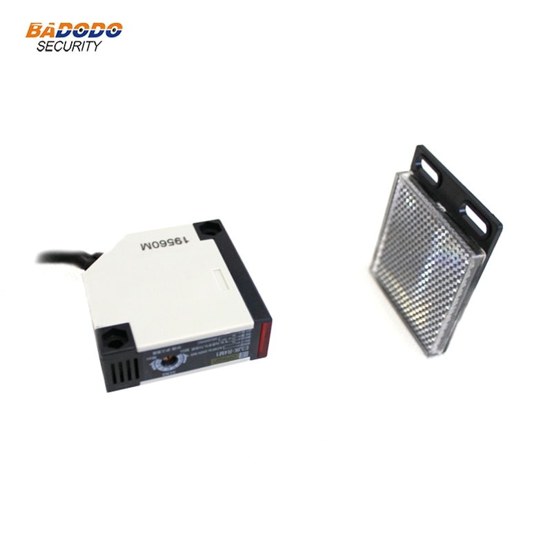 Square Reflex Light Barrier Sensor DC12-24V / AC90-240V Reflective photoelectric switch photocell E3JK-R4M1 infrared beam sensor