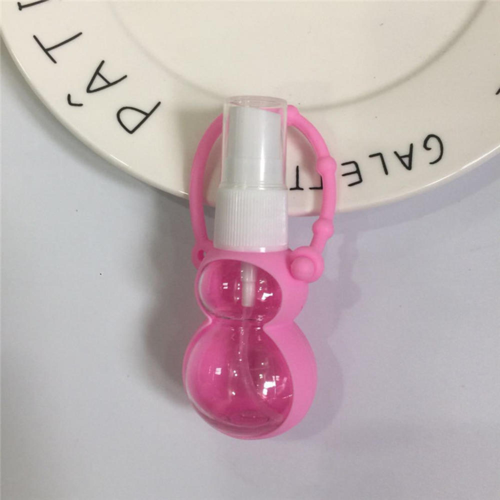 30ml silicone dos desenhos animados forma cabaça mini gel portátil desinfetante para as mãos mini garrafa recarregável removível viagem capa: 02