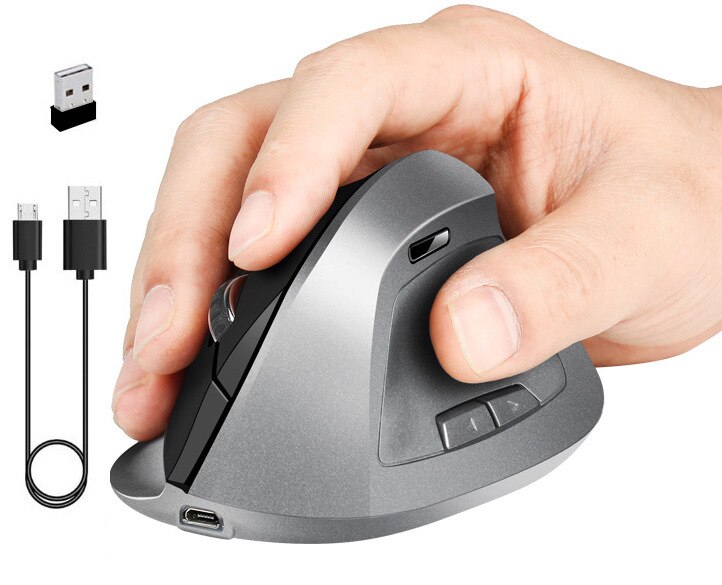 2.4G Ergonomic Wireless Charging Vertical Mouse Vertical Left And Right Hand Holding Wireless Mouse For PC Notebook Office