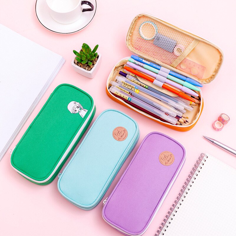 Estuche escolar con de unicornio para lápices, estuche escolar con de unicornio, para bolígrafos Kawaii, estuche de lápices de gran tamaño para niñas y niños