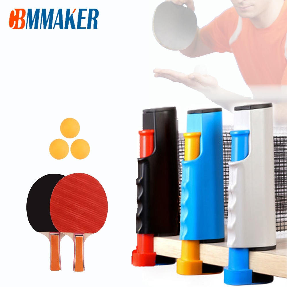 1 Pair Table Tennis Net Portable Retractable Ping Pong Post Net Rack For Any Table Table Tennis Rack Replace Kit Ping Pong Set