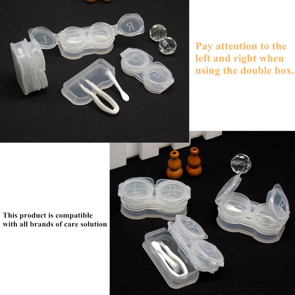 Estuche para lentillas portátil Kit para accesorios de viaje incluye pinzas conjunto de succión ABS Estuche para gafas Multicolor al por mayor