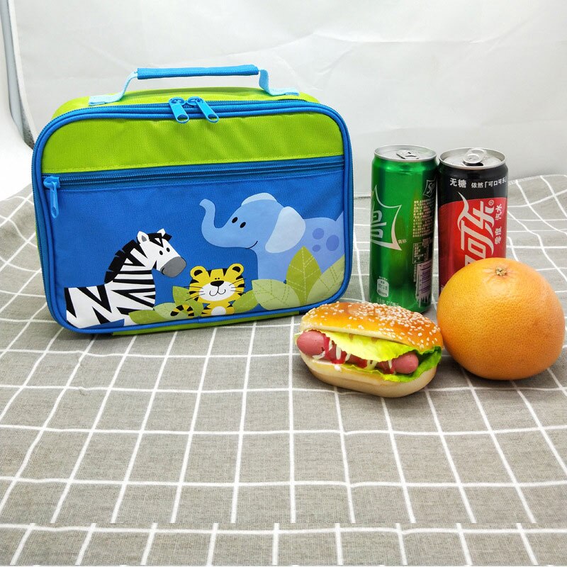 Draagbare Lunch Tas Voor Mannen Vrouwen Kids Cartoon Thermische Bento Cooler Carry Bakken Geïsoleerde Ontbijt Picknick Voedsel Box Case: zebra