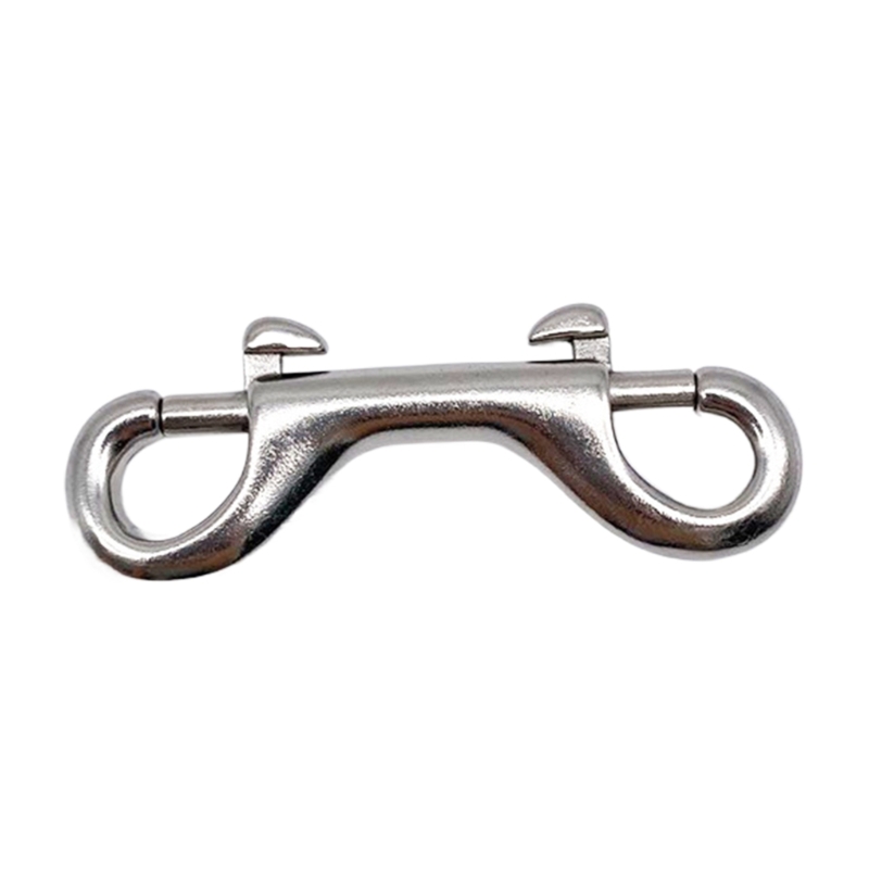 Gancho doble extremo para buceo, pernos acero inoxidable, gancho a presión, mosquetón enlace rápido, accesorios para