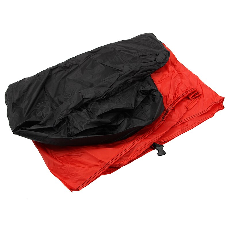 Presenning trekk moto motorsykkel trekk scooter sykkel atv 245cm str xl sortere rød beskyttelse