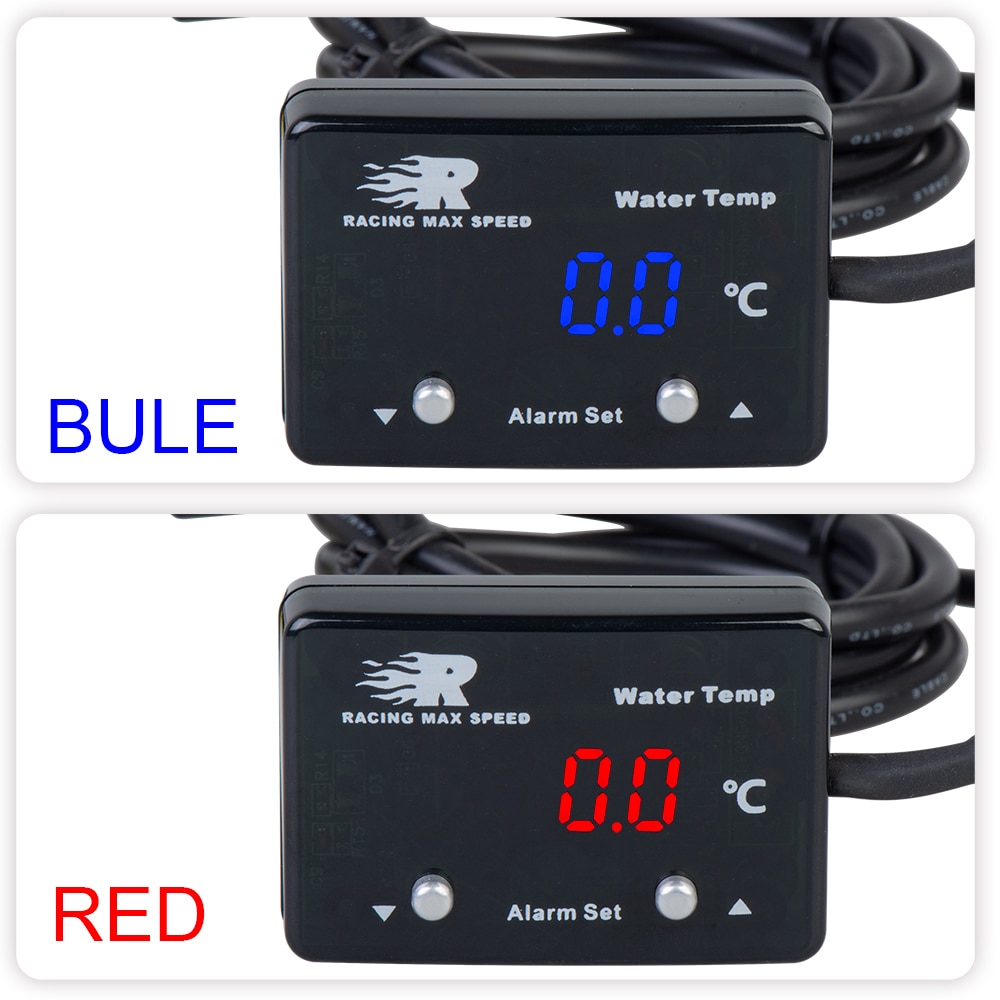 12v dc automatisk digital vattentempmätare röd display digital vattentemperaturmätare skyline wrx evo mps med 1/8 npt-sensor