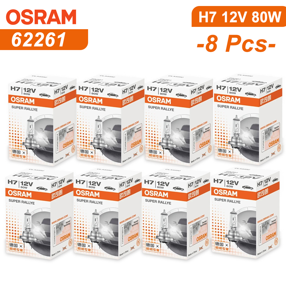OSRAM H7 bombillas halógenas 80W 62261 lámparas de coche Bombilla PX26d Base Kit de conversión de luz antiniebla de haz bajo 3200K amarillo Original: changeable